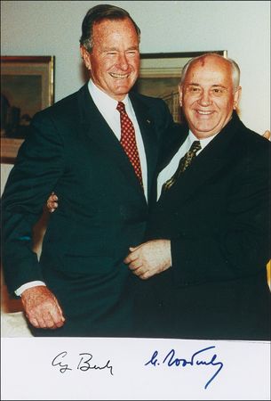 Lot #5 George Bush and Mikhail Gorbachev Signed