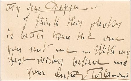 Lot #852 Arturo Toscanini Handwritten Letter Signed - Image 1