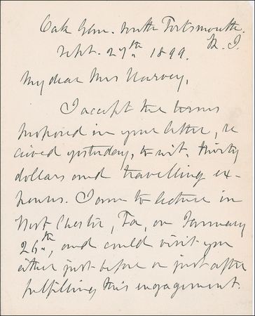 Lot #496 Julia Ward Howe Handwritten Letter Signed - Image 1