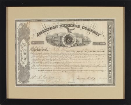 Lot #327 Henry Wells and William Fargo Signed Document - Image 1