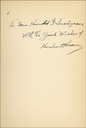 Lot #60 Herbert Hoover Book - Image 1