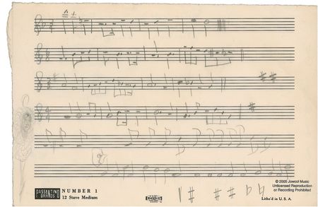 Lot #669 John Coltrane: Handwritten music with original portrait sketches - Image 1