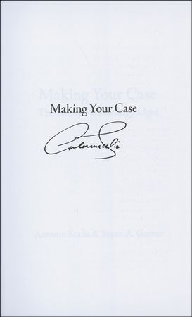 Lot #306 Supreme Court: Antonin Scalia Book - Image 1