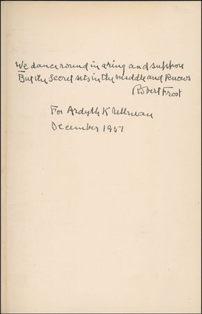 Lot #490 Robert Frost: With a quotation from “The Secret Sits” - Image 1