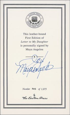 Lot #456 Maya Angelou Book - Image 1