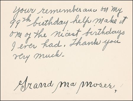 Lot #516 Grandma Moses Signed Letter - Image 1