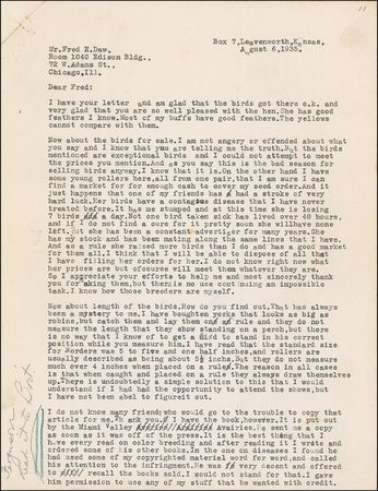 Lot #298 Robert Stroud Typed Letter Signed - Image 2