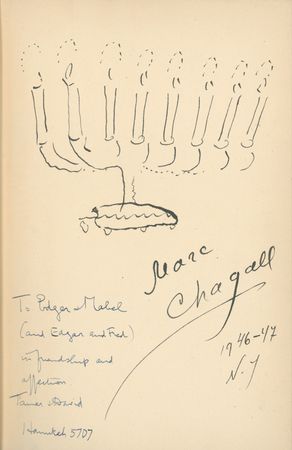 Lot #468 Marc Chagall: With an original drawing - Image 1