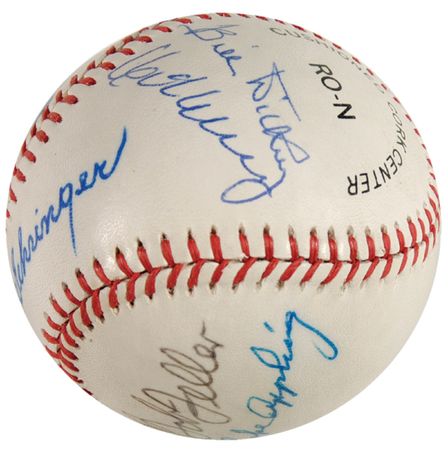 Lot #1287 Baseball Hall of Famers Baseball - Image 2