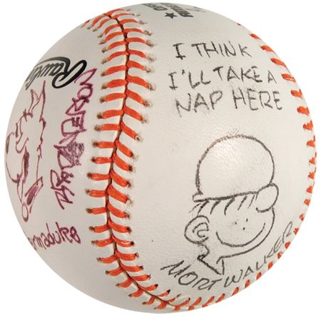 Lot #563 Cartoonists Baseball - Image 1