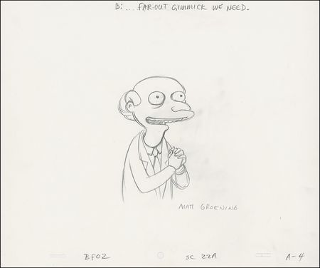 Lot #569 Matt Groening Animation Drawings - Image 1