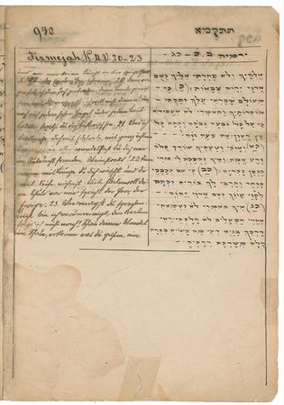 Lot #260 Moses Mendelssohn Unsigned Manuscript - Image 1