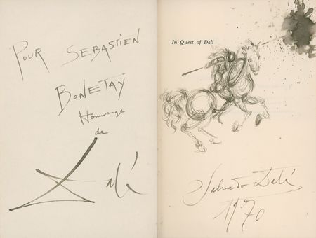 Lot #473 Salvador Dali: With an original drawing and scarce full signature - Image 1