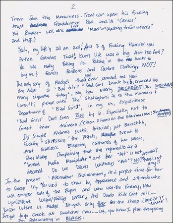 Lot #756 Courtney Love: “Kurt ... was really faking it. Raking in the bucks to buy me & - Image 3