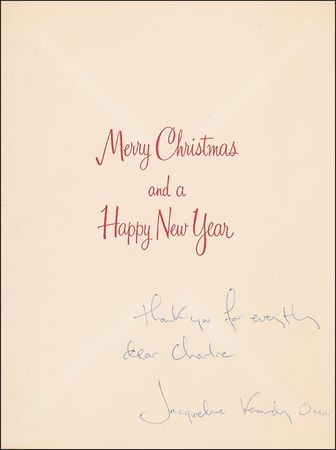 Lot #73 Jacqueline Kennedy Christmas Card - Image 1
