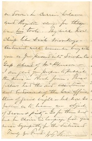 Lot #375 William T. Sherman: “THEY WILL NOW CHIRP LIKE IRISH MONKEYS”: A decade after the Civil War, SHERMAN defends the terms of surrender he drafted for JOSEPH T. JOHNSTON during the “March to the Sea” - Image 4