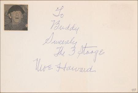 Lot #1227 Three Stooges Signature - Image 1