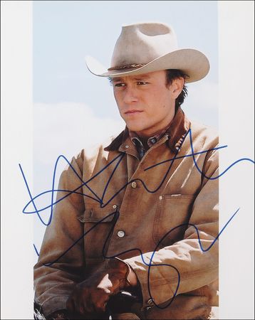 Lot #1101 Heath Ledger Signed Photograph - Image 1