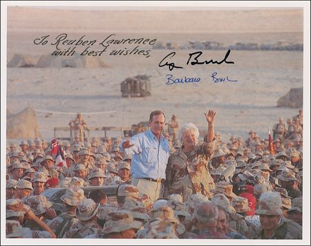 Lot #10 George and Barbara Bush Signed Photograph