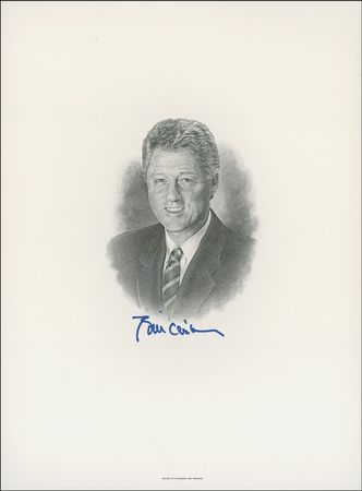 Lot #25 Bill Clinton Engraving