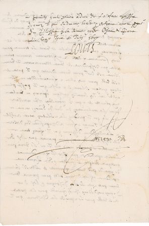 Lot #248 Louis XIII Signed Letter - Image 2