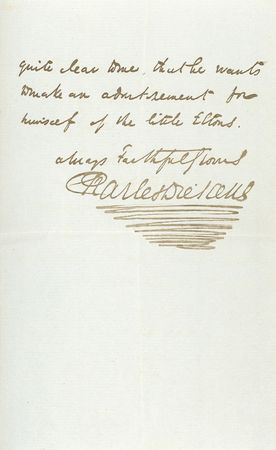 Lot #478 Charles Dickens: Dickens again refuses help from a merchant coming at him “perseverance of a Fiend with a newly-ground pitchfork.” - Image 2