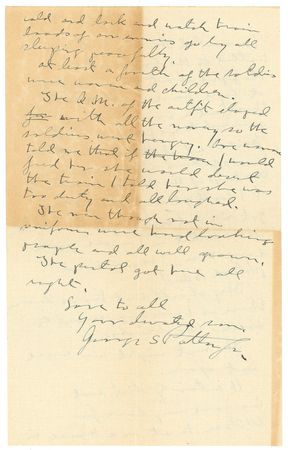 Lot #363 George S. Patton: “It certainly did not increase my love for Wilson to sit on a horse in cold and dark and watch train loads of our enemies go by” - Image 1