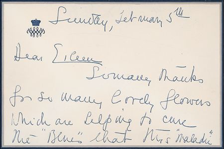 Lot #331 Duchess of Windsor Handwritten Letter Signed - Image 2