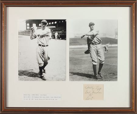 Lot #1493 Wally Pipp: Scarce signature of Wally Pipp, the man replaced by Lou Gehrig - Image 1