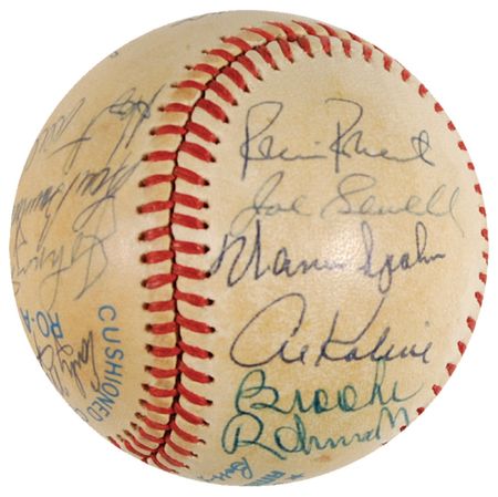 Lot #1290 Baseball Hall of Famers Baseball - Image 2