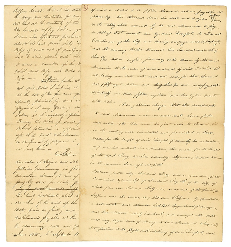 Lot 172 Judah P. Benjamin Signed Document