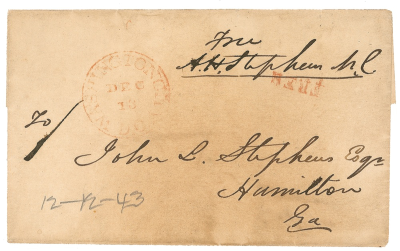 Lot 316 Alexander Stephens Free Frank