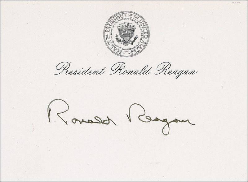 Lot 122 Ronald Reagan Signature