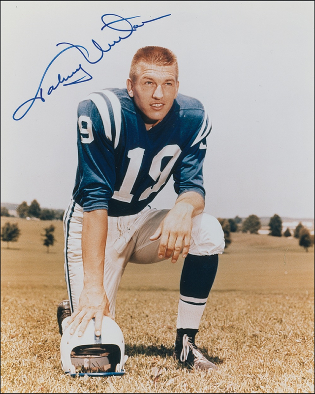 Lot 1574 Johnny Unitas Signed Photograph
