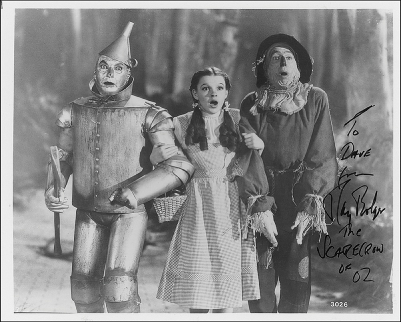 Lot 1407 Wizard of Oz: Ray Bolger Signed Photograph