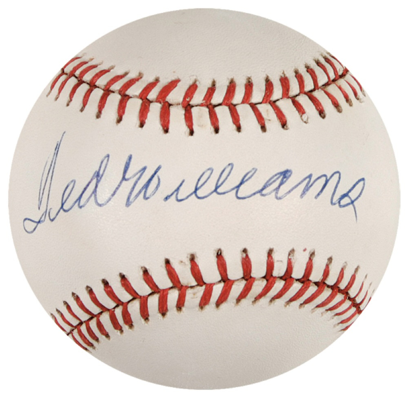 Lot 1585 Ted Williams Baseball