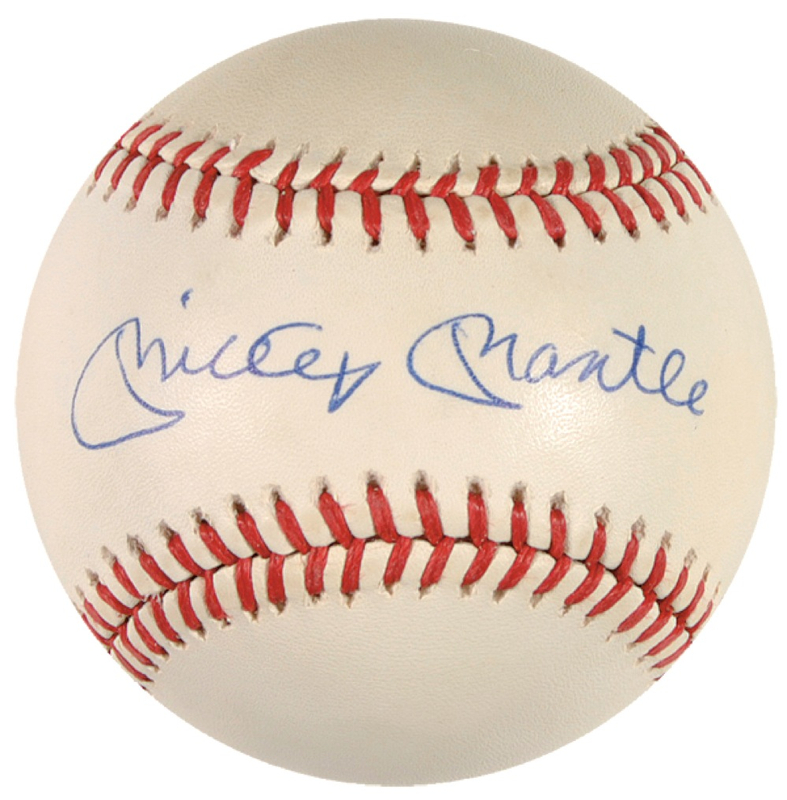 Lot 1517 Mickey Mantle Baseball