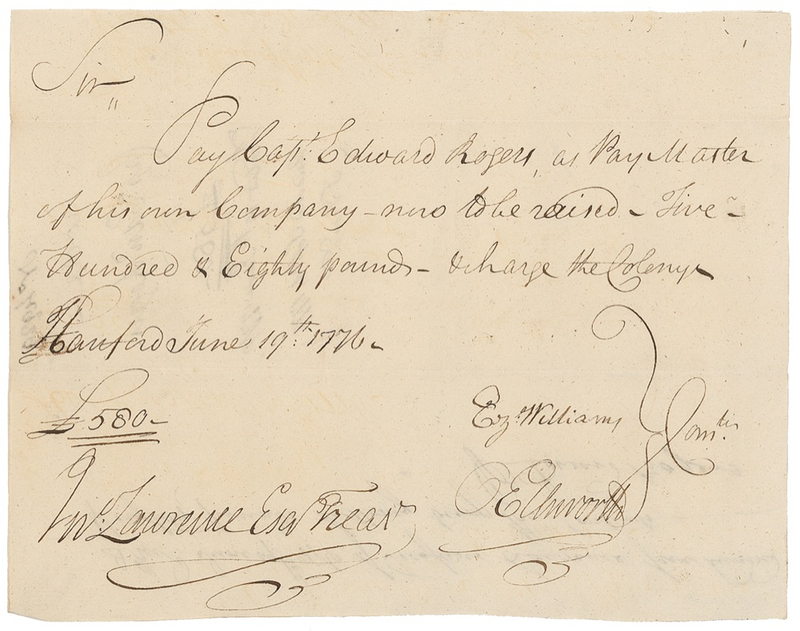 Lot 221 Oliver Ellsworth Signed Document