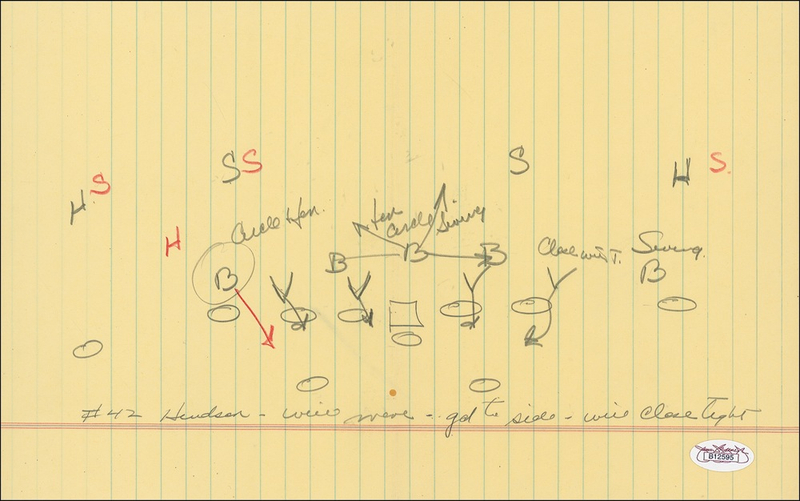 Lot 1510 Vince Lombardi Handwritten Football Play