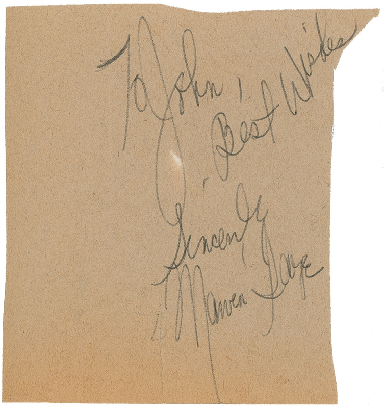 Lot 750 Marvin Gaye Signature