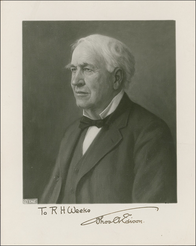 Lot 212 Thomas Edison Signed Photograph