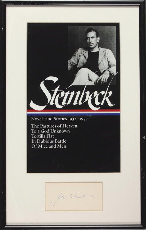 Lot 595 John Steinbeck Signature