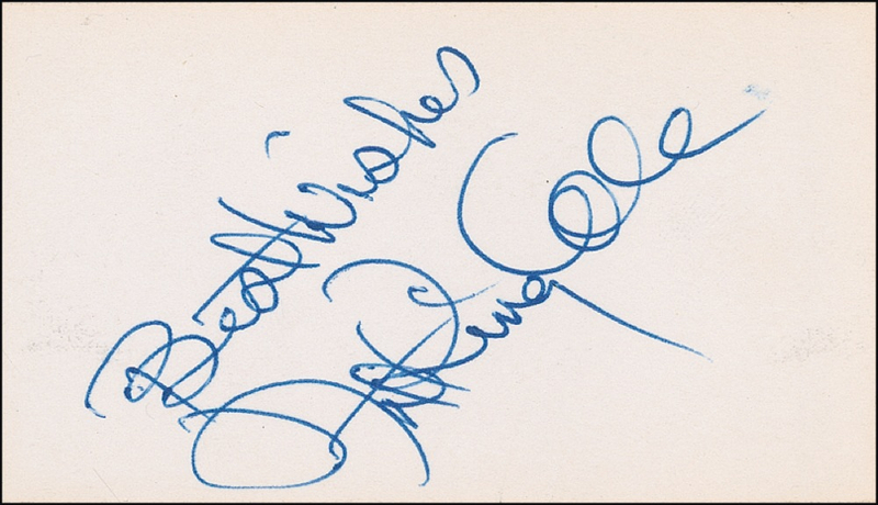 Lot 711 Nat King Cole Signature