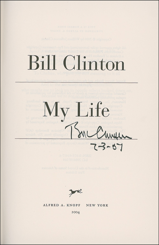 Lot 32 Bill Clinton Book
