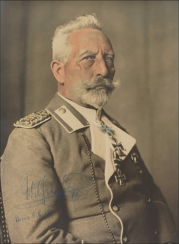 Lot 342 Wilhelm II Signed Photograph