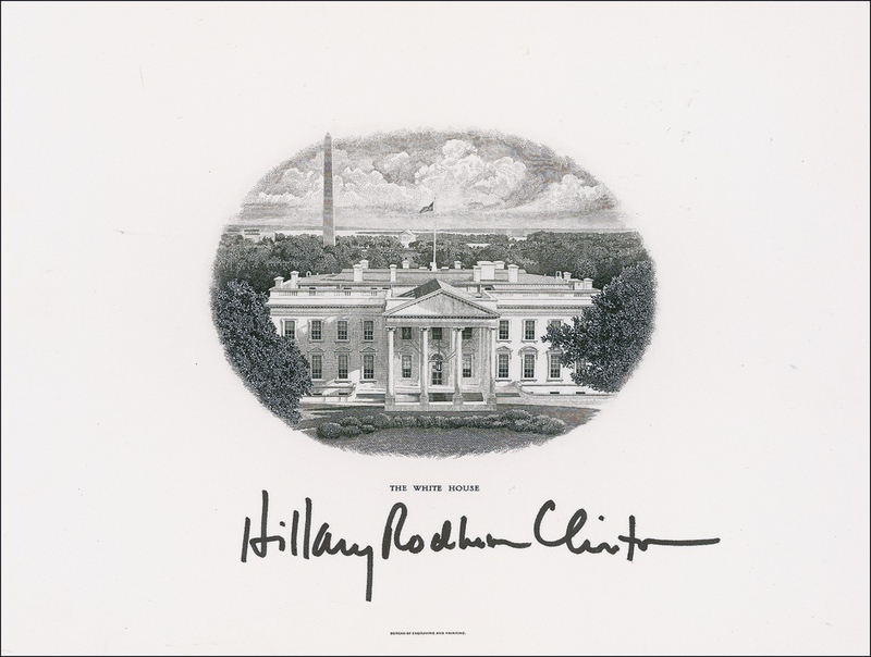 Lot 37 Hillary Clinton Engraving