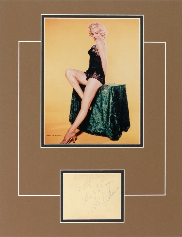 Lot 1233 Marilyn Monroe Signature