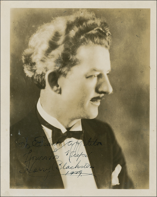 Lot 988 Harry Blackstone Signed Photograph