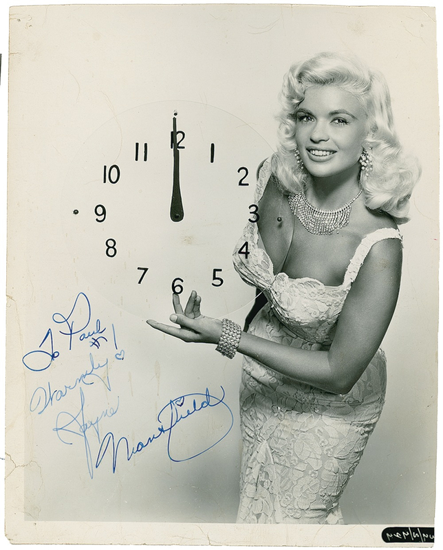 Lot 1212 Jayne Mansfield Signed Photograph
