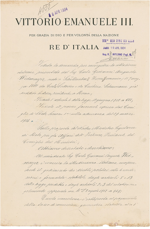 Lot 287 Benito Mussolini and Vittorio Emanuele III Signed Document